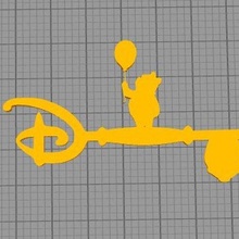 Disney pooh chave arte 3d print model - Mito3D