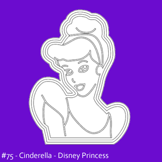 disney princess cinderella - cookie cutter stl file cartoon character 3d print model - Mito3D