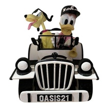 disney voyage voiture 3d art décoration Donald canard Pluton dessin animé personnage route moderne GNC laboratoire 3d print model - Mito3D