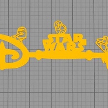 Disney Star Kriege Schlüssel einstellen Kunst 3d print model - Mito3D