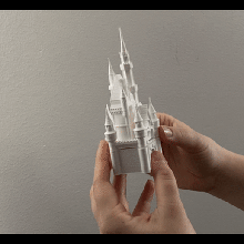 Disney estilo castelo anel caixa joalheria Casamento proposta diamante armazenamento 3d print model - Mito3D