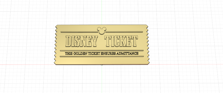 Disney bilet bilet Disney mevcut zehir hediye 3d print model - Mito3D