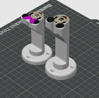 Disney Mauer Kleiderbügel Haken Aufhänger Halterung mickey Maus Mini Stirnband Benutzerdefiniert 3d print model - Mito3D