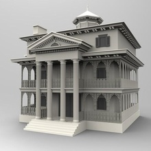 disneyland haunted mansion architecture ghost desney art scans replicas 3d print model - Mito3D