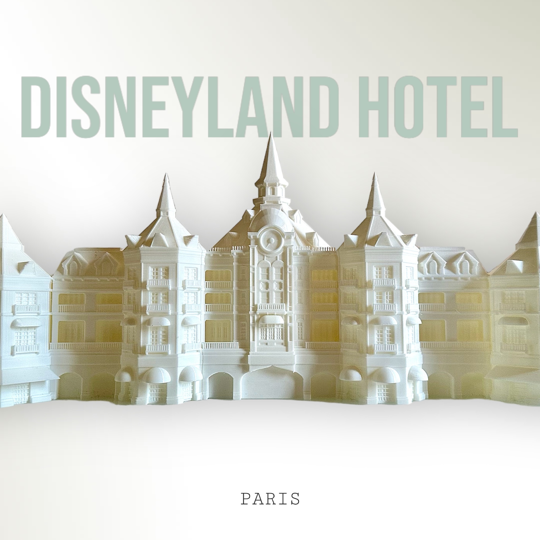 disneyland hotel París parque Entrada Cenicienta dormido belleza torre terror disney 3D print model - Mito3D
