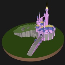 Disneylândia Paris castelo arquitetura halotbuilding Disney castelos 3d print model - Mito3D