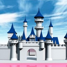 Disney castillo arquitectura disney Cenicienta 3d print model - Mito3D