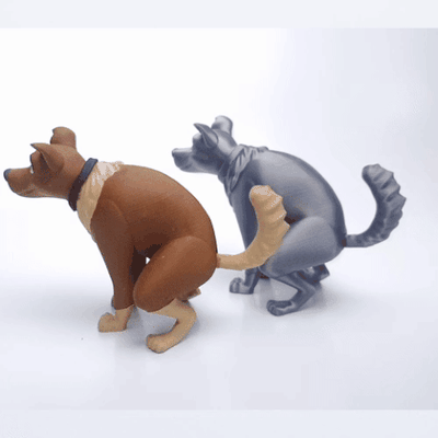 dispenser dog pooping m&m bullet 3d print model - Mito3D