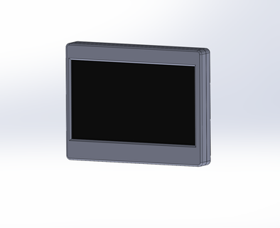 monitor caso funda gabinete pantalla 7 pulgada estafa botones pizca desalojar 3d print model - Mito3D