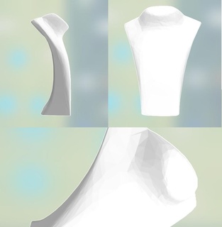 Schermo collane gioielleria torso collana arte statua 3d print model - Mito3D