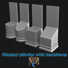 display plinths backdrop game base plint baseboards painting miniature art 3d print model - Mito3D