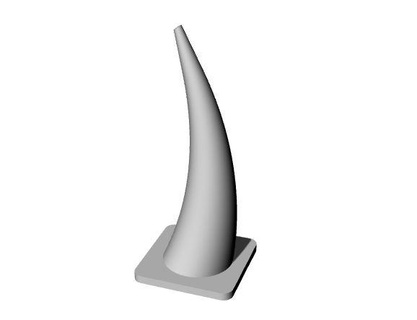 Schermo anelli forma corno espositore 3d print model - Mito3D