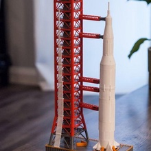display stand gantry snap-fit saturn 5 model saturnv v structure tower buildings_structures 3d print model - Mito3D