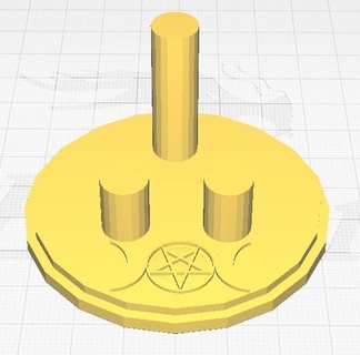 display stand moon phase pentagram plate card witch gemstone celtic knot cool stuff pentacle 3d print model - Mito3D