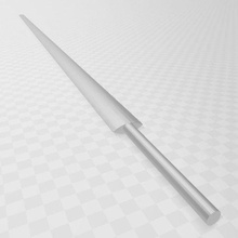 display straight sword blade toy failing save emperor 3d print model - Mito3D
