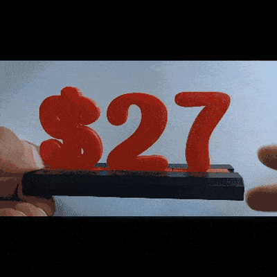 anzeige etikett modular preis preisgestaltung blöcke alphabet kunst verkäufer zeichen geld tabelle messe fest stand kuchen gleiten 3d print model - Mito3D