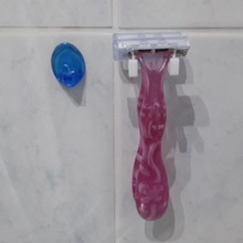 disposable razor holder bathroom shower room etc home clever storage hygiene beauty 3d print model - Mito3D