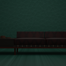 divano low poly 3d modello mobilia pelle camera legna posto sedere retrò buio interni sezionale moderno antico 3d print model - Mito3D