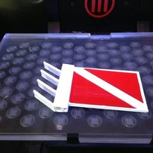 mergulho bandeira antena folheto automotivo 3d print model - Mito3D