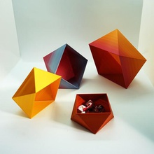 plongeur - polybox lowpoly la maison boîte déco de décoration bureau le bricolage pot empilables stockage 3d print model - Mito3D
