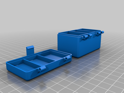 divided hinged box customized tool holders boxes containers organization storage 3d print model - Mito3D