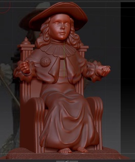 adivinar niño atocha Jesús Arte Dios silla Santo 3d print model - Mito3D