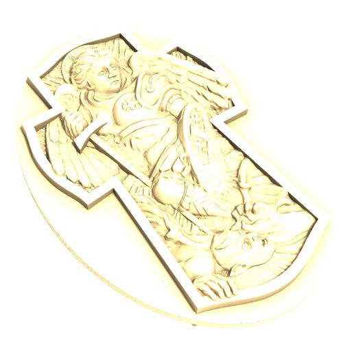 divine child saint michael archangel medal 3D print model - Mito3D