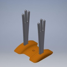 buceo guante estante soporte guantes secado 3d print model - Mito3D