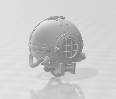 diving helmet knights knight head gsc titan genestealer admech 3d print model - Mito3D