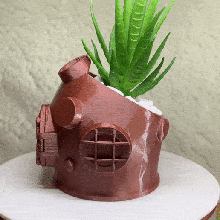 diving helmet planter pot art succulent juicy plant nature undersea 3d print model - Mito3D