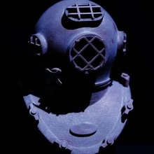dalış kask Sanat deniz heykel heykeller 3d print model - Mito3D
