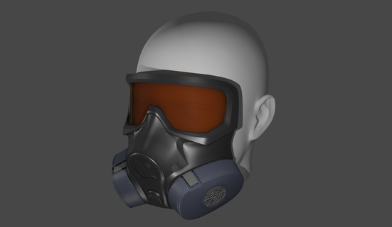 Aufteilung Luftreiniger Gasmaske Cosplay Maske Respirator 3d print model - Mito3D