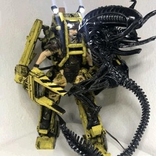 diy alien vs power loader Kampf-led leuchtet Kunst Skulpturen tutorial Filme horror arduino nano aliens 3d print model - Mito3D