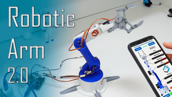 bricolaje diy arduino robot brazo smartphone controlar 3d fabri creador 3d print model - Mito3D