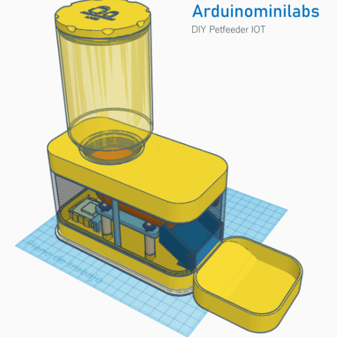 bricolage automatique pet feeder iot la maison petfeeder les animaux de compagnie animal le chargeur maker luifer 3D print model - Mito3D