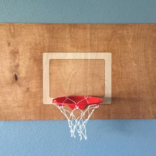 diy basketball hoop game home house household indoor laser lasercut cutter miniature scale small wall wood 3d print model - Mito3D