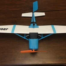 DIY Zellen angebunden fliegend Flugzeug Spielzeug Modell 3d gedruckt Cessna 3d print model - Mito3D