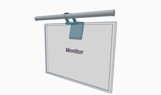 diy desktop monitor led light bar 3d print model - Mito3D