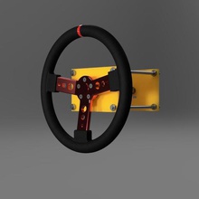 diy full printable gaming steering wheel game gamepad joystick 3d print model - Mito3D