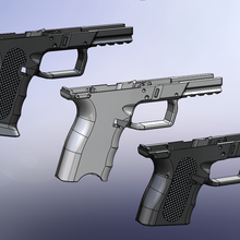 bricolaje diy g19 cuadro 3 paquete herramienta glock 19 3d impreso rieles 9mm pistola g26 comandante 3d print model - Mito3D