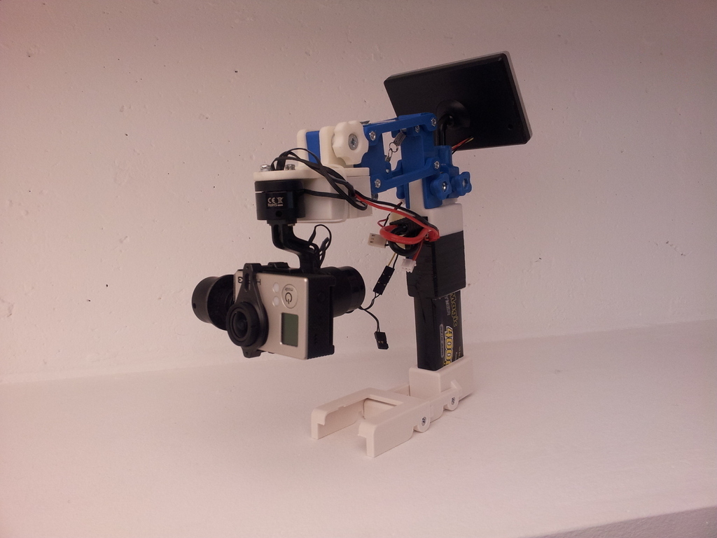 faça hand held gimbal gopro gadget escova Câmera vídeo 3D print model - Mito3D