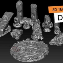 diy henge kit game celtic miniature stonehenge wargaming 3d print model - Mito3D