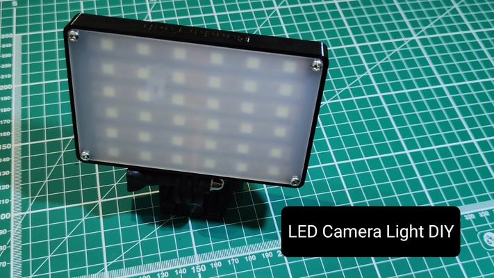 diy led lampe webcam gadget lumière caméra monture gopro projet éclairage 3d print model - Mito3D