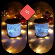 diy lithophane photophore art candle jar lithophany drawing 3d print model - Mito3D