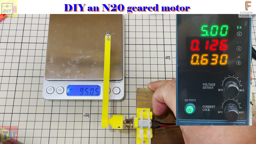 faça n20 engrenado motor medido impedir atual torque 3d impressora acessórios 3D print model - Mito3D