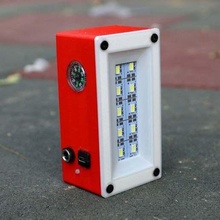 DIY poche dimensionné solaire urgence lumière camping lampe ouvert vert énergie Puissance 3d print model - Mito3D