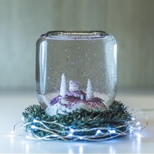 diy snow globe nutella jar home christmas landscape project design vectary decoration low poly mason 3d print model - Mito3D