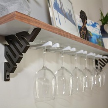 bricolage de vin étagère en verre imprimé 3d crochets la maison 3dprinting L'impression construire décor plateau support à casier bois 3d print model - Mito3D