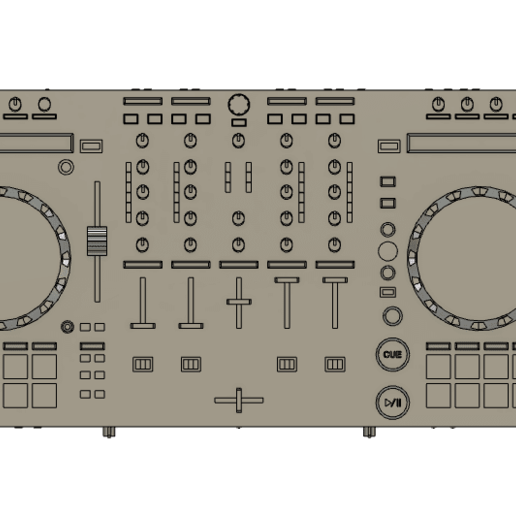 dj Regler Rührgerät kontrollierter DJ g3dprinter Pionier Musik modern 3d stl Klang drucken 3D print model - Mito3D