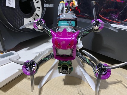 dji acción 2 montar gopro universal pokemon gengar drones fpv leva zumbido 3d print model - Mito3D